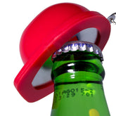 Red Construction Hat Bottle Opener Keychains